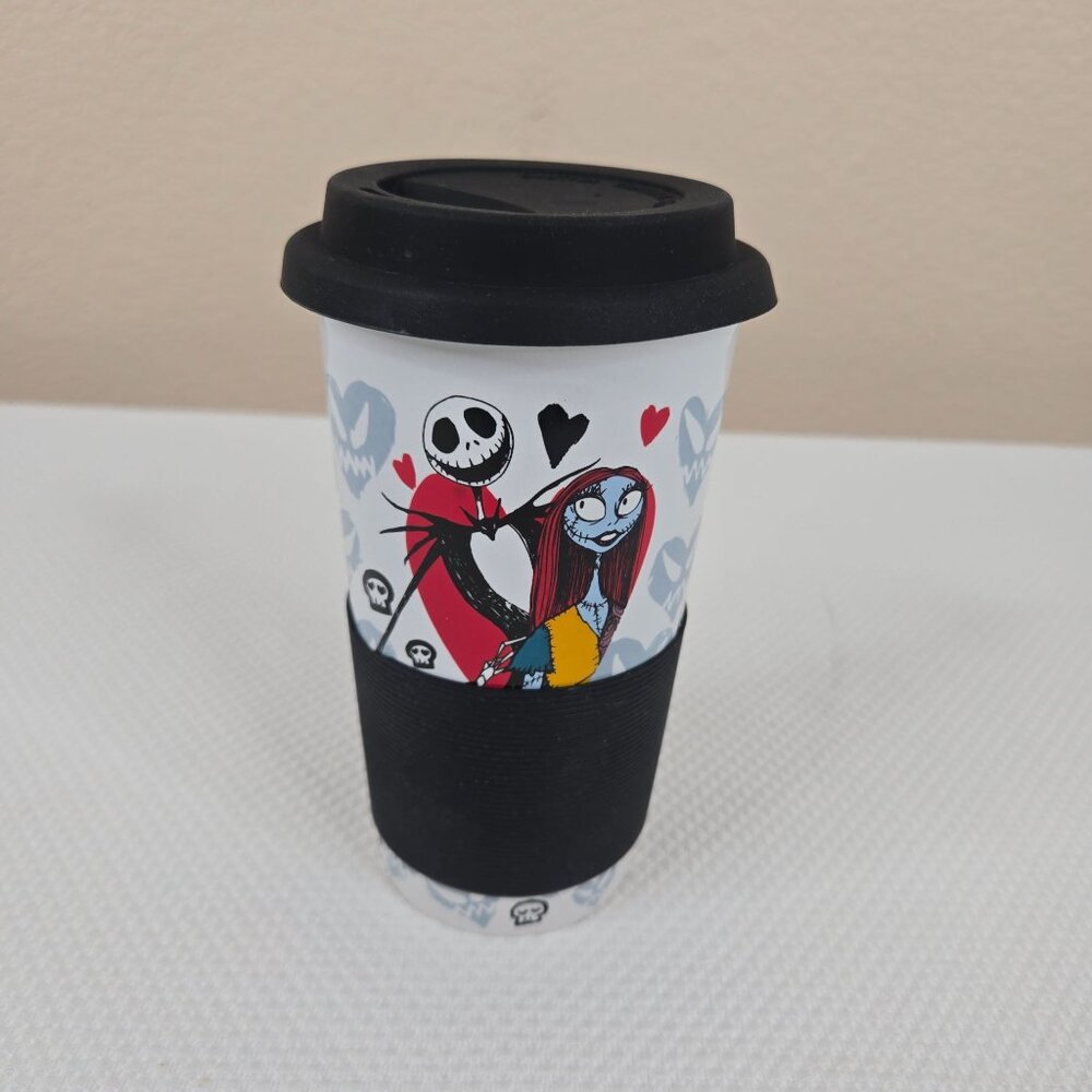 Disney The Nightmare Before Christmas Ceramic Travel Mug With Silicone Lid Sleev